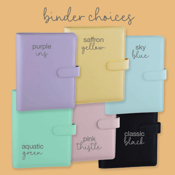 Binder choices for the BuJo Pathway Planner from Margie Lynch